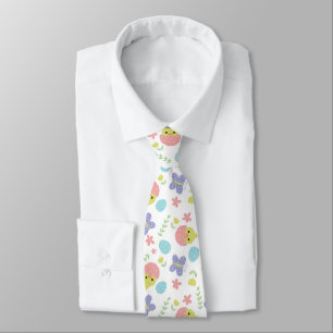 Spring Easter Pastel Colorful Kawaii Cute Peeps Neck Tie