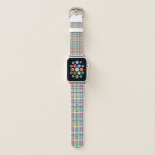 Spring/Easter pastel plaid/tartan Apple Watch Band