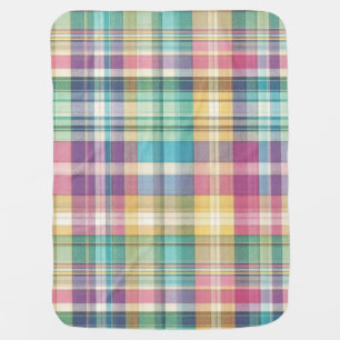 Spring/Easter pastel plaid/tartan  Baby Blanket