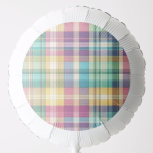 Spring/Easter pastel plaid/tartan Balloon