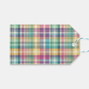 Spring/Easter pastel plaid/tartan Gift Tags