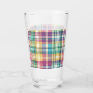 Spring/Easter pastel plaid/tartan Glass