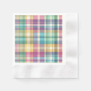 Spring/Easter pastel plaid/tartan Napkins