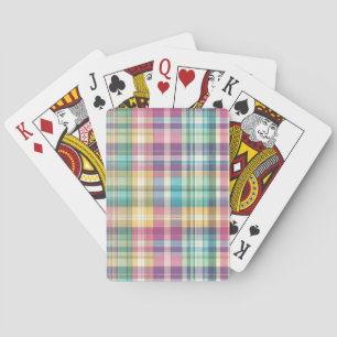 Spring/Easter pastel plaid/tartan  Poker Cards