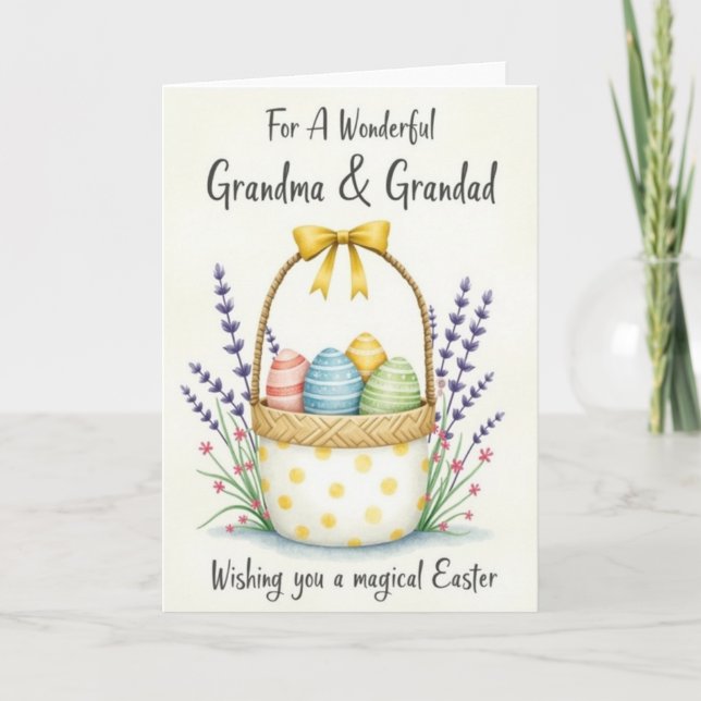 Spring Eggs Basket Season Card (Front)