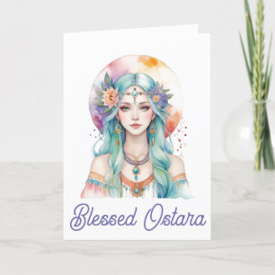 Spring Equinox Blessed Ostara Pagan Greeting Holiday Card