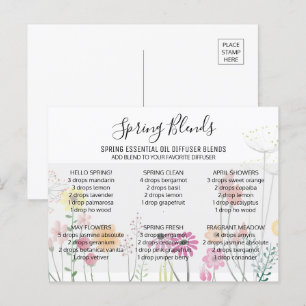 Spring Essential Oils Blend Postcard