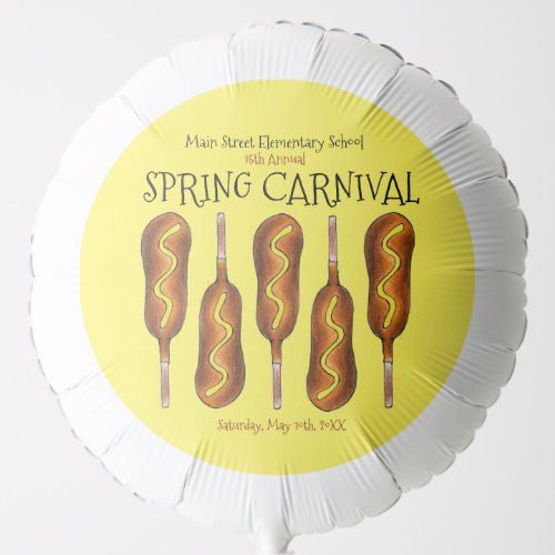 Spring Fair Carnival Festival Corn Dog Corndog Balloon