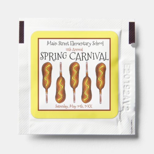 Spring Fair Carnival Festival Corn Dog Corndog Hand Sanitizer Packet