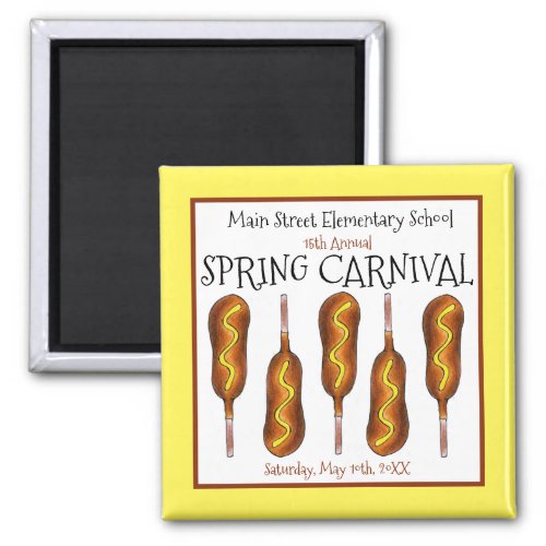 Spring Fair Carnival Festival Corn Dog Corndog Magnet