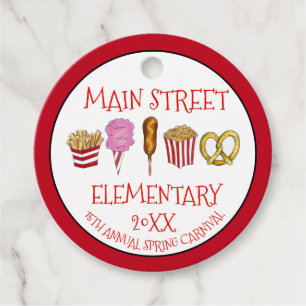 Spring Fair Carnival Festival Corndog Ice Cream Favor Tags