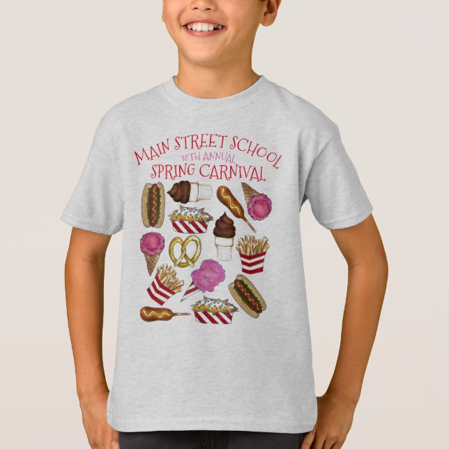 Spring Fair Carnival Festival Corndog Ice Cream T-Shirt (Front)