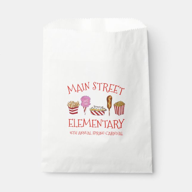 Spring Fair Carnival Festival Foods Corndog Nachos Favor Bag (Front)