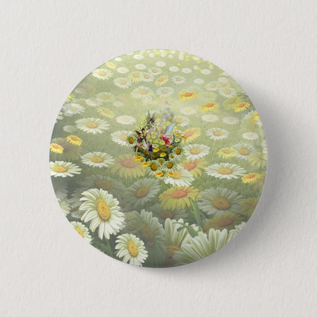 Spring fairies pinback button (Front)