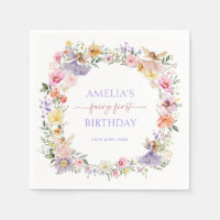 Spring Fairy Colorful Flowers 1st Birthday Party