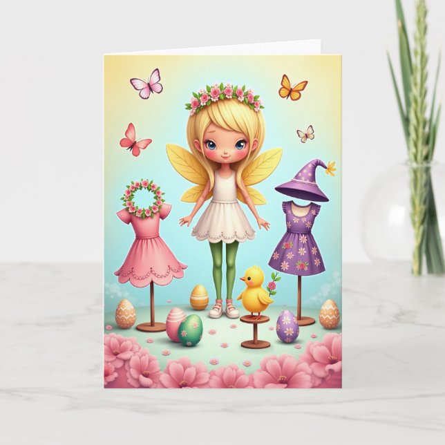 Spring Fairy Fashion Scene Card (Front)