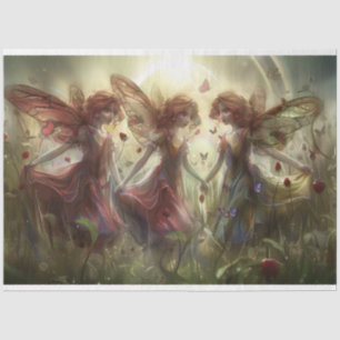 Spring Fairy Tale Fairies Decoupage  Tissue Paper