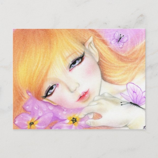 Spring Fairy Violets Postcard (Front)