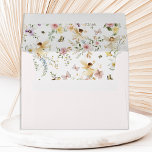 Spring Fairy Wildflower Meadow Floral Garden Envelope<br><div class="desc">This elegant design features whimsical fairies and soft pastel watercolor wildflowers mixed with lush greenery foliage.</div>