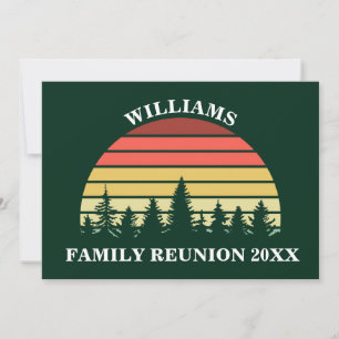 Spring Family Reunion Forest Sunset Custom Party Invitation
