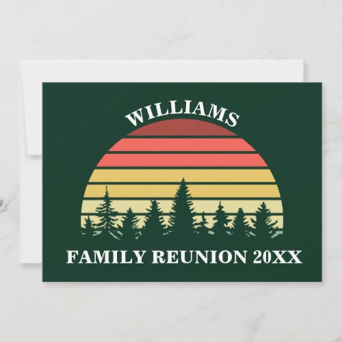 Spring Family Reunion Forest Sunset Custom Party