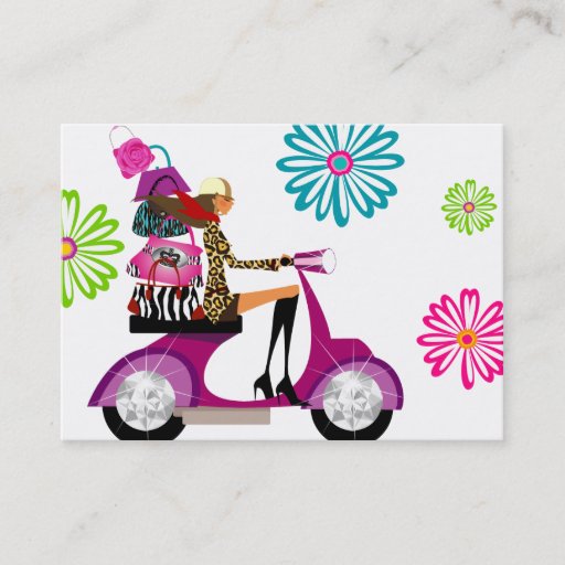 Customizable Spring Fashion Handbags Retro Daisy Flowers Business Card