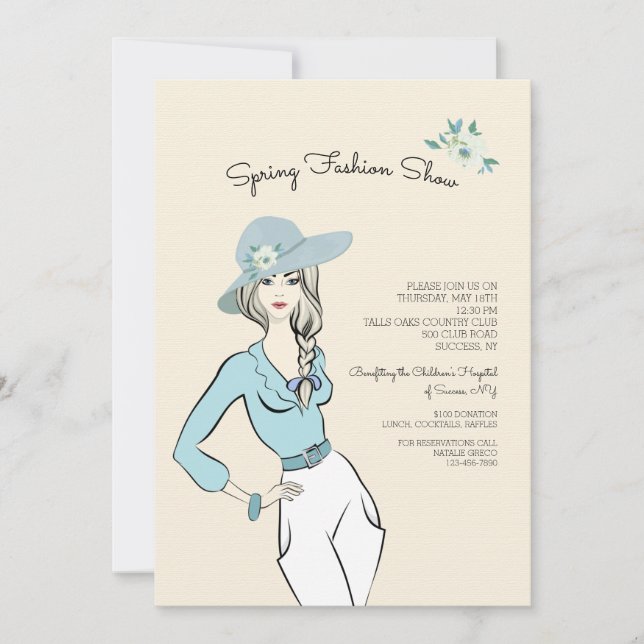 Spring Fashion Show Invitation (Front)