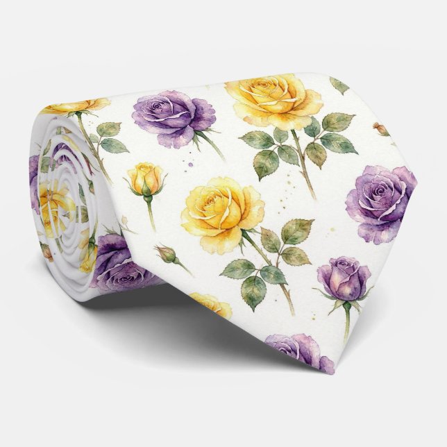 Spring Fashion | Wedding & Event Floral Necktie (Rolled)