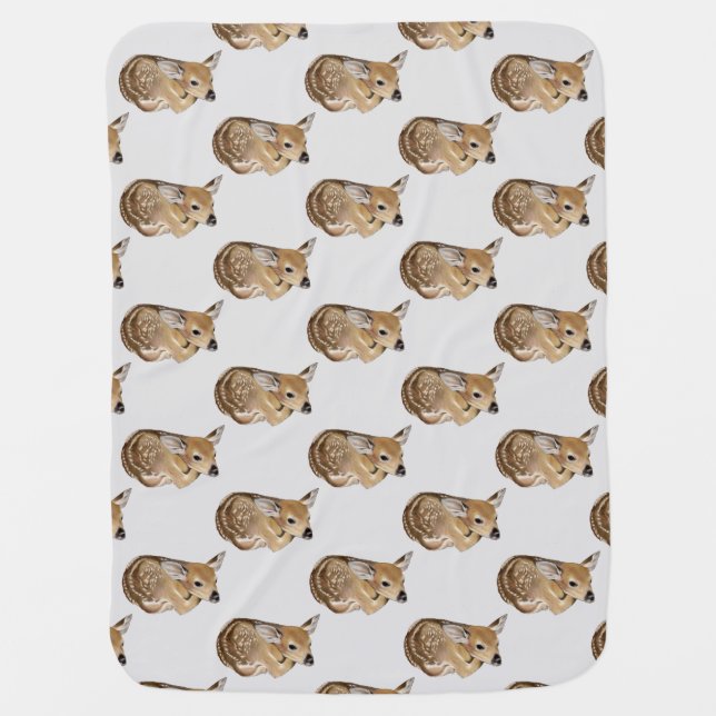 Spring Fawn Baby Blanket (Front)