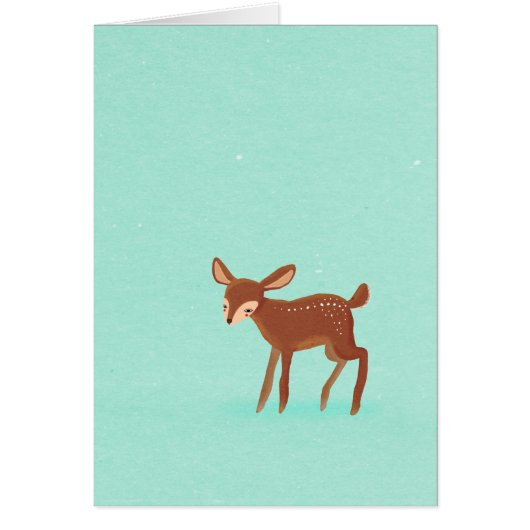 spring fawn baby deer on blue cards (Front)