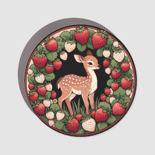Spring Fawn Deer Nature Lovers Fruit Car Magnet