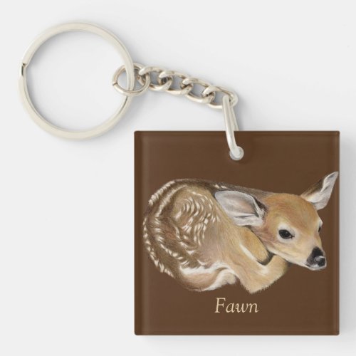 Spring Fawn Keychain