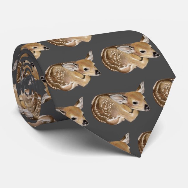 Spring Fawn Neck Tie (Rolled)