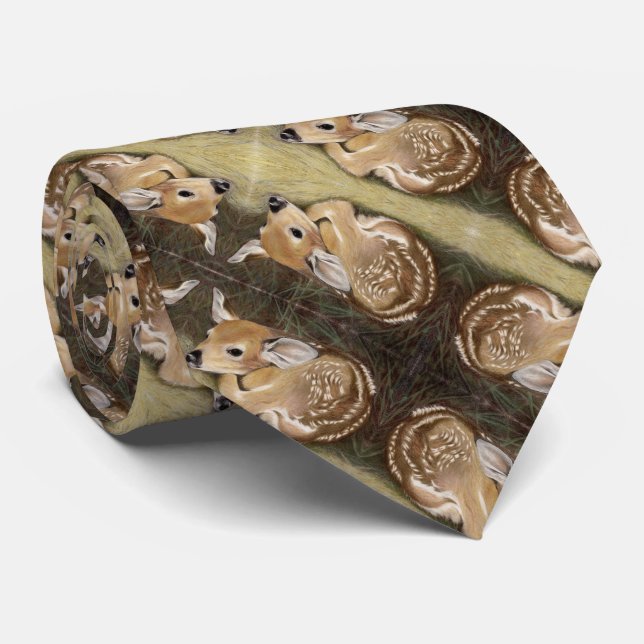 Spring Fawn Neck Tie (Rolled)
