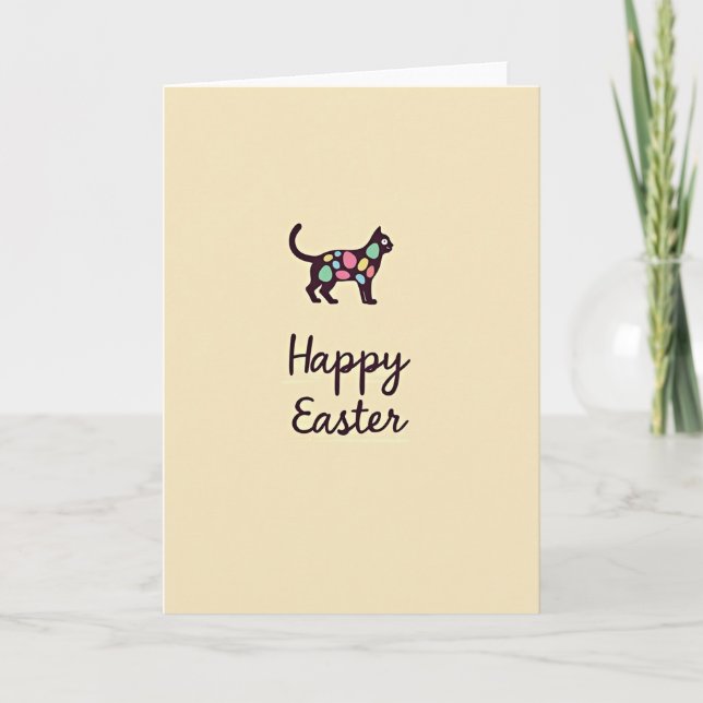 Spring Feline Celebration Card (Front)