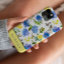 Spring Feminine Yellow and Blue flowes monogram
