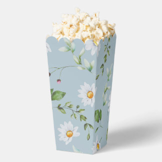Spring Festival Blue Daisy Popcorn Favor Box
