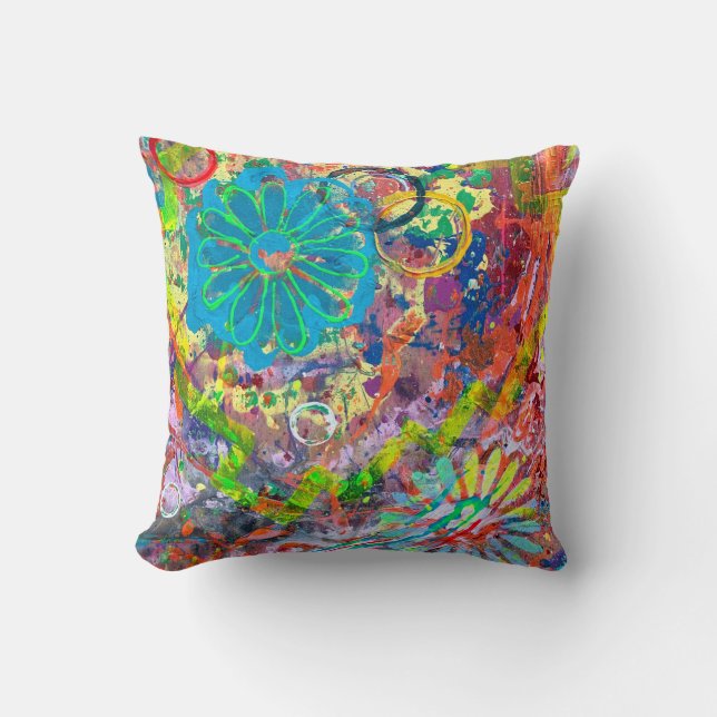 Spring Fever 2 16 x 16 Cotton Throw Pillow (Front)