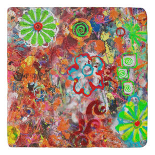 Spring Fever Marble Trivet