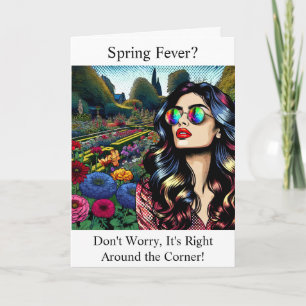Spring Fevers Woman in Garden Card