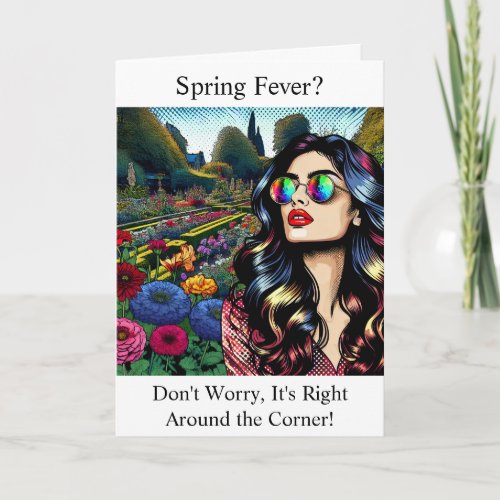 Spring Fevers  Woman in Garden Card