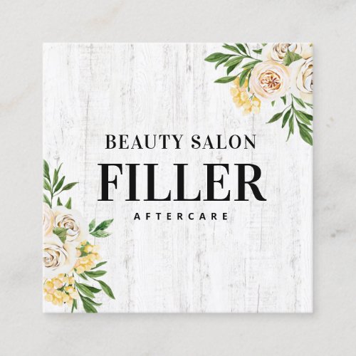 Spring Filler Aftercare Card