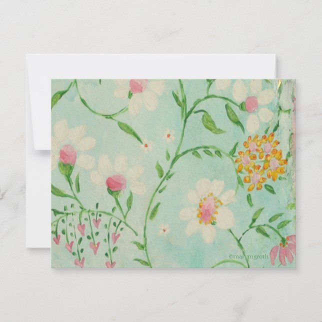"Spring" Flat Personalized Card (Front)