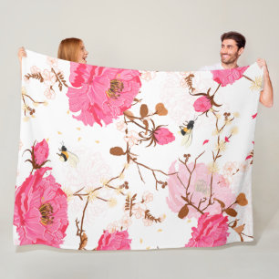 spring fleece blanket