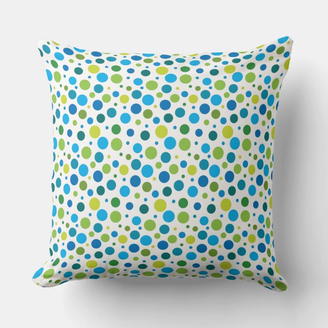 Spring Fling Dots Throw Pillow (Front)