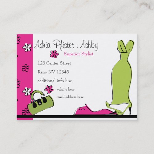 Spring Fling Fashion Business Card
