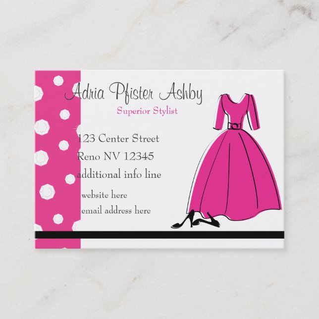 Spring Fling Fashion Business Card (Front)
