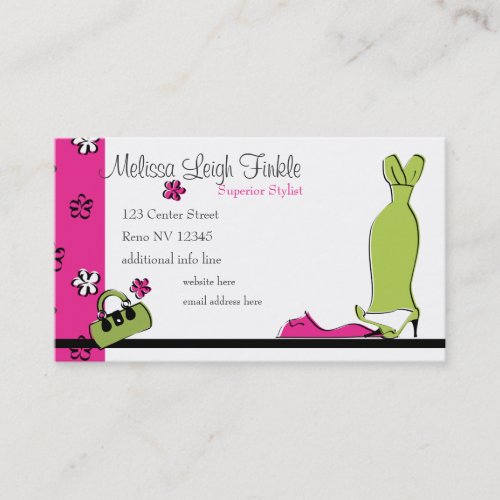 Spring Fling Fashion Business Card Templates