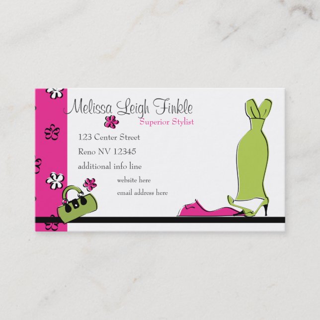 Spring Fling Fashion Business Card (Front)