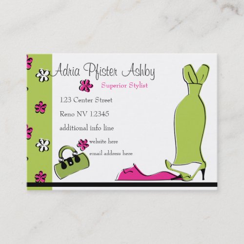 Spring Fling Fashion Business Card